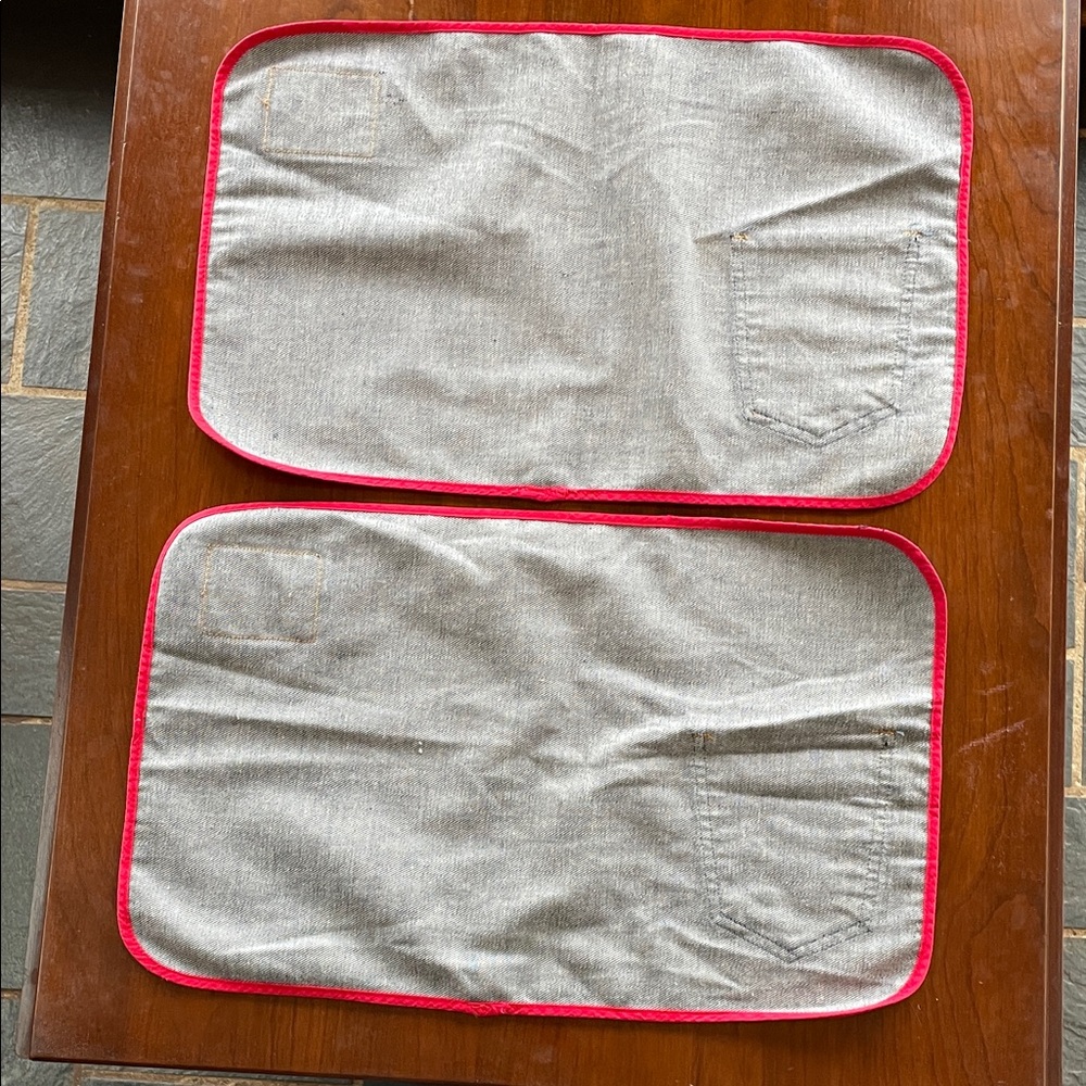 LEVIS 501 Denim Placemats with Pocket 1970s Vintage Set Of 2 RARE - Picture 15 of 17